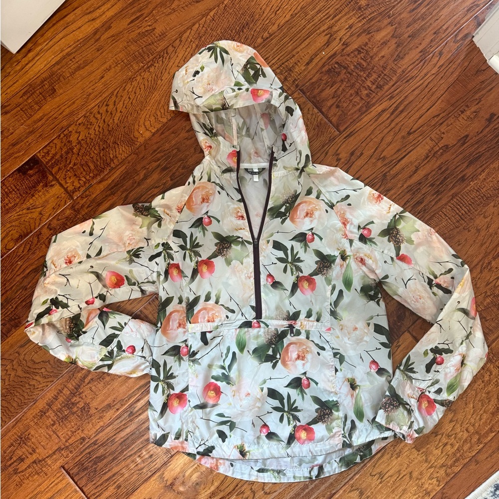 Oiselle Floral Hooded Windbreaker